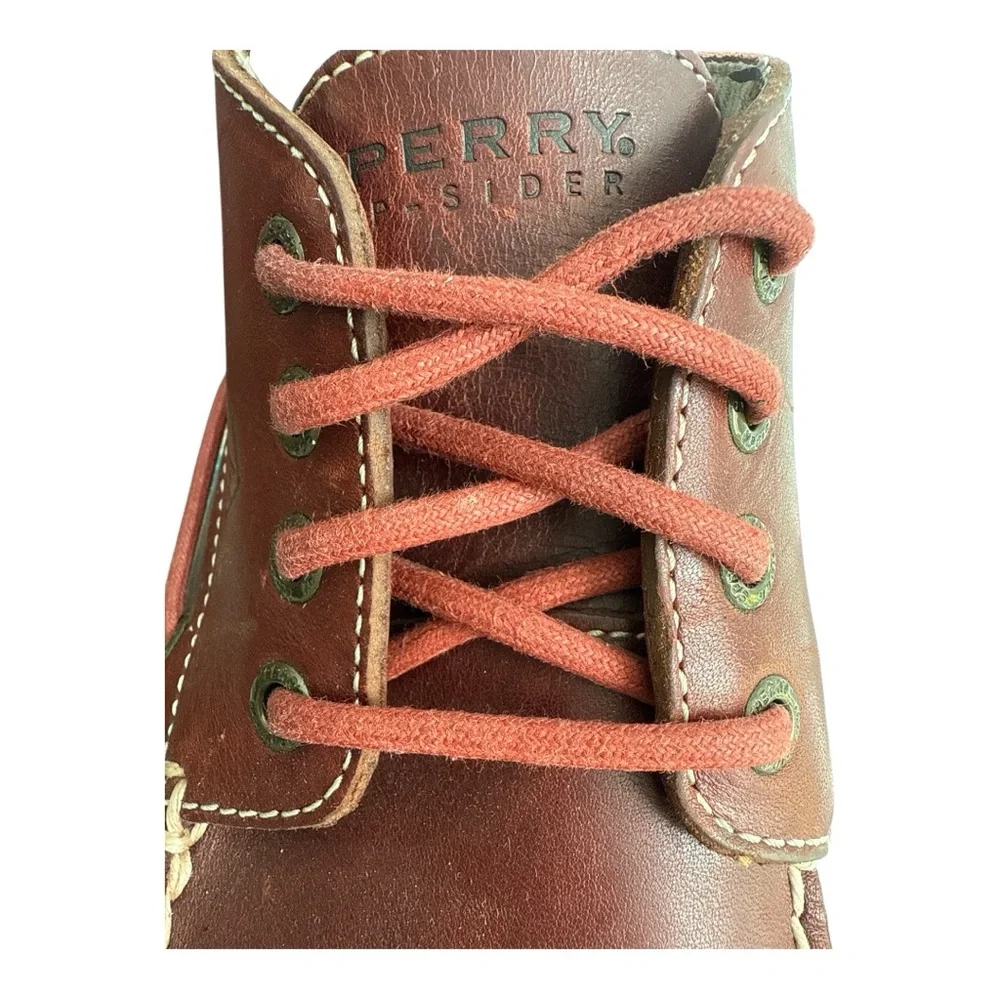 Sperry Oxblood Leather Boat Shoes Men’s 12 Top-Sider Deck Moc Toe Nautical